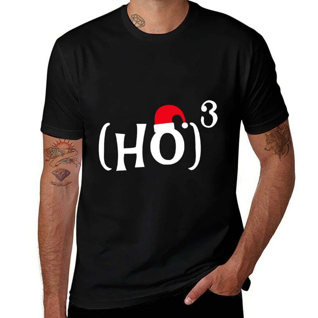 Funny Ho Cubed Christmas Math  Polyester Blend T-Shirt