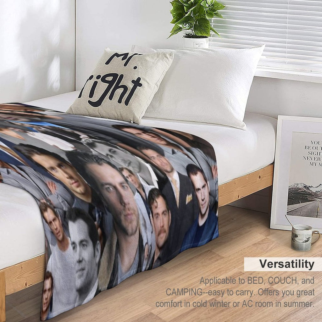 Henry Cavill Collage Lightweight Throw Blanket