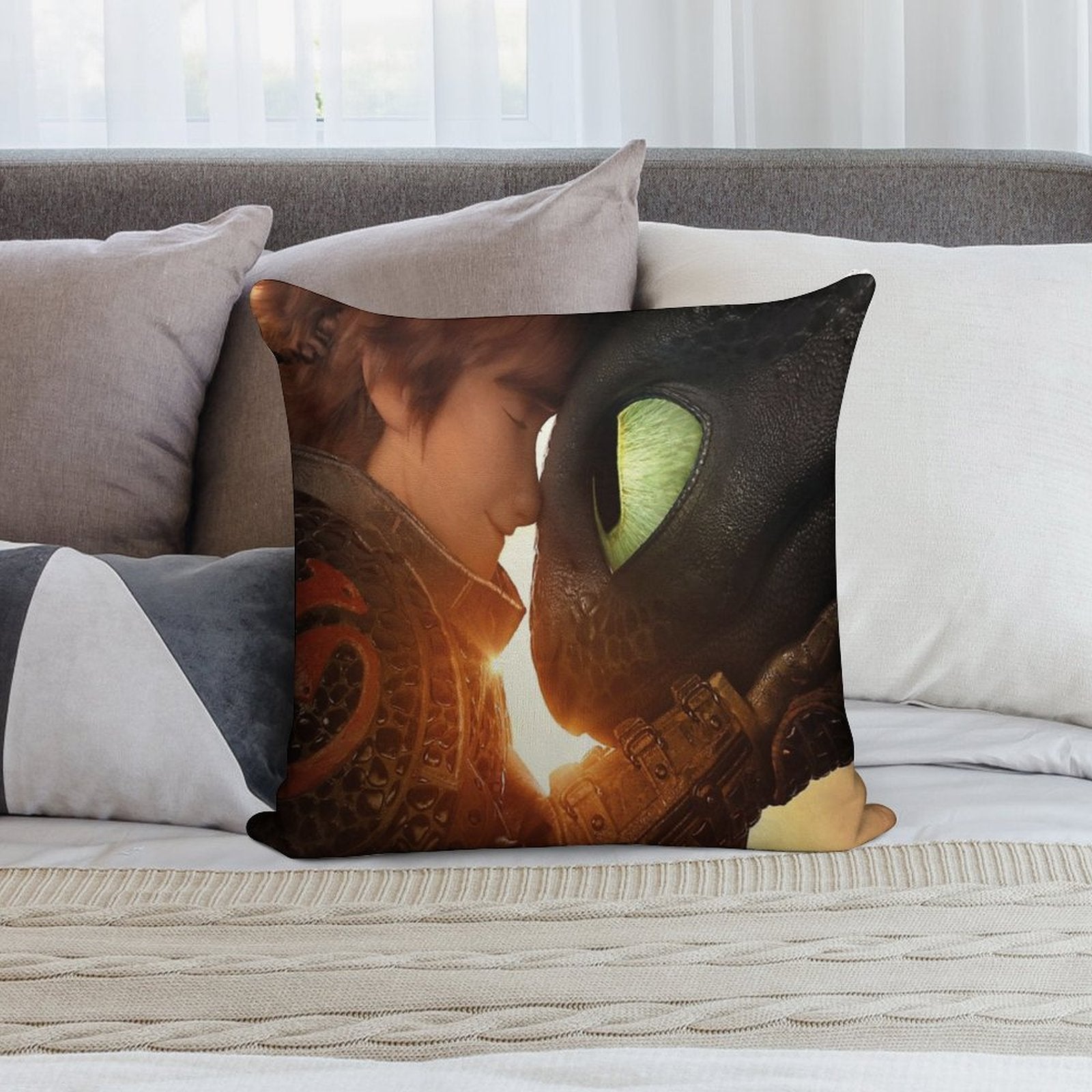How to Train Your Dragon 3 Soft Decorative Cover Throw Pillow