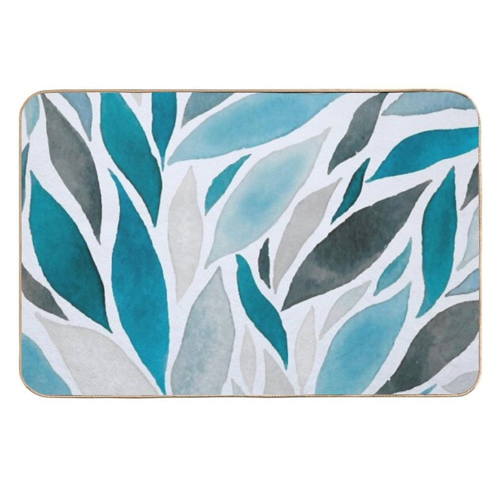 Abstract Leaf  Odorless Bath Mat
