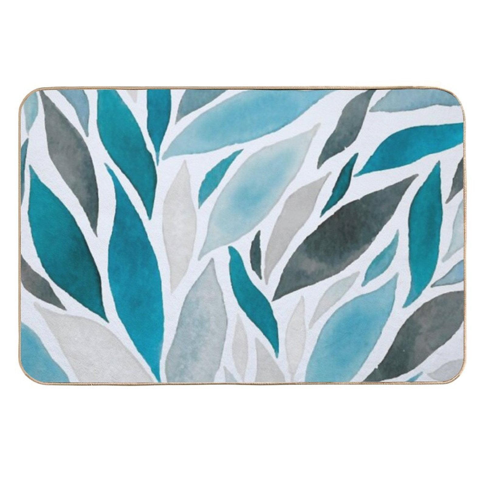Abstract Leaf  Odorless Bath Mat