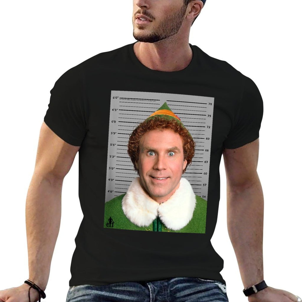 Elf Buddy Hobbs As Will Ferrell Mugshot Christmas Movie  Quick-drying T-Shirt