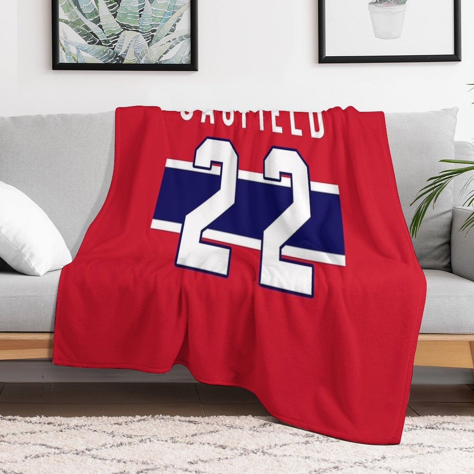Caufield Jersey Wrinkle-free Throw Blanket