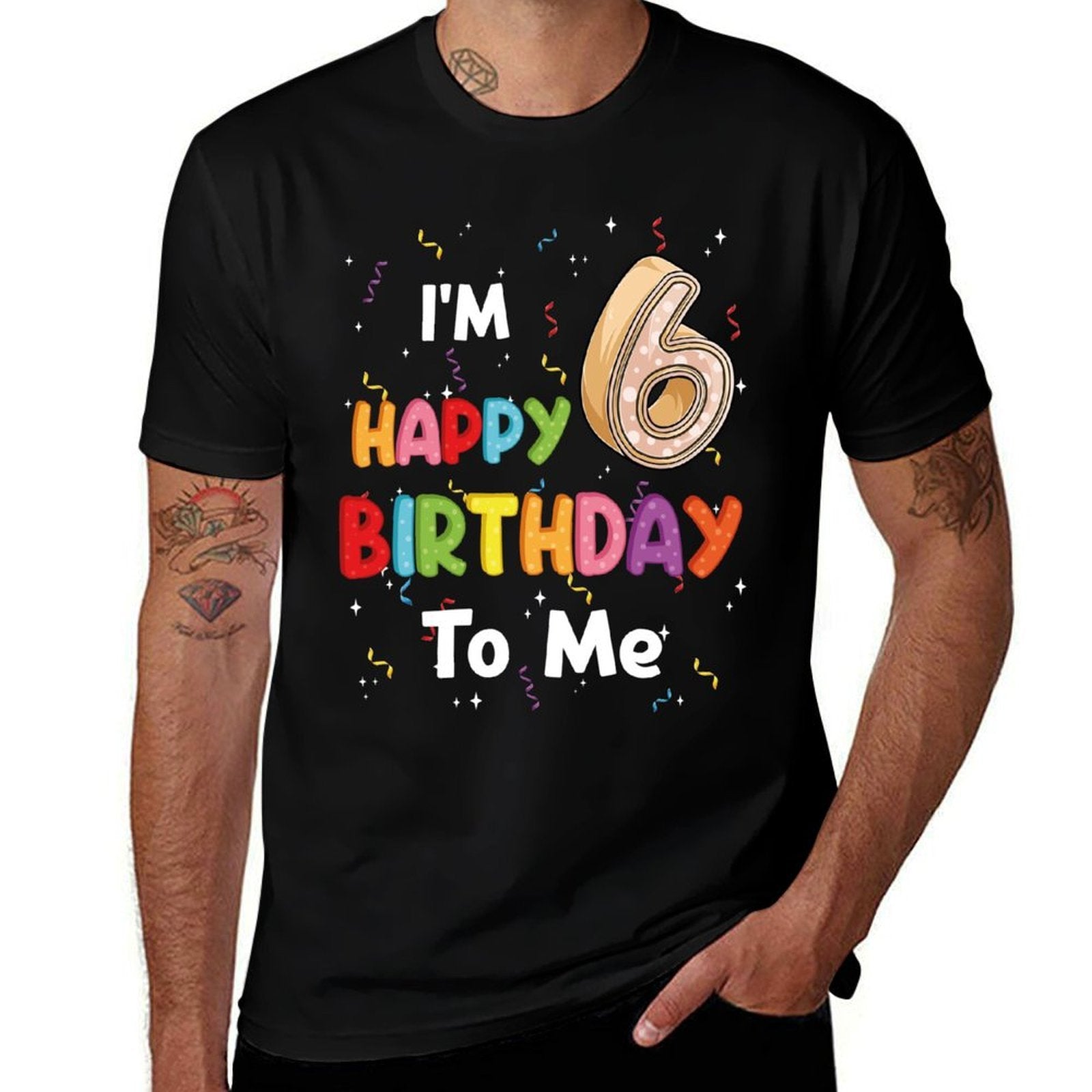 One Year Old 6yr 6th B-day Happy Birthday Kids Boys Girls  Breathable T-Shirt