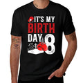 8th Birthday Boxing Boy 8 Year Old Boxer Bday Party  Slim-fit Cut T-Shirt