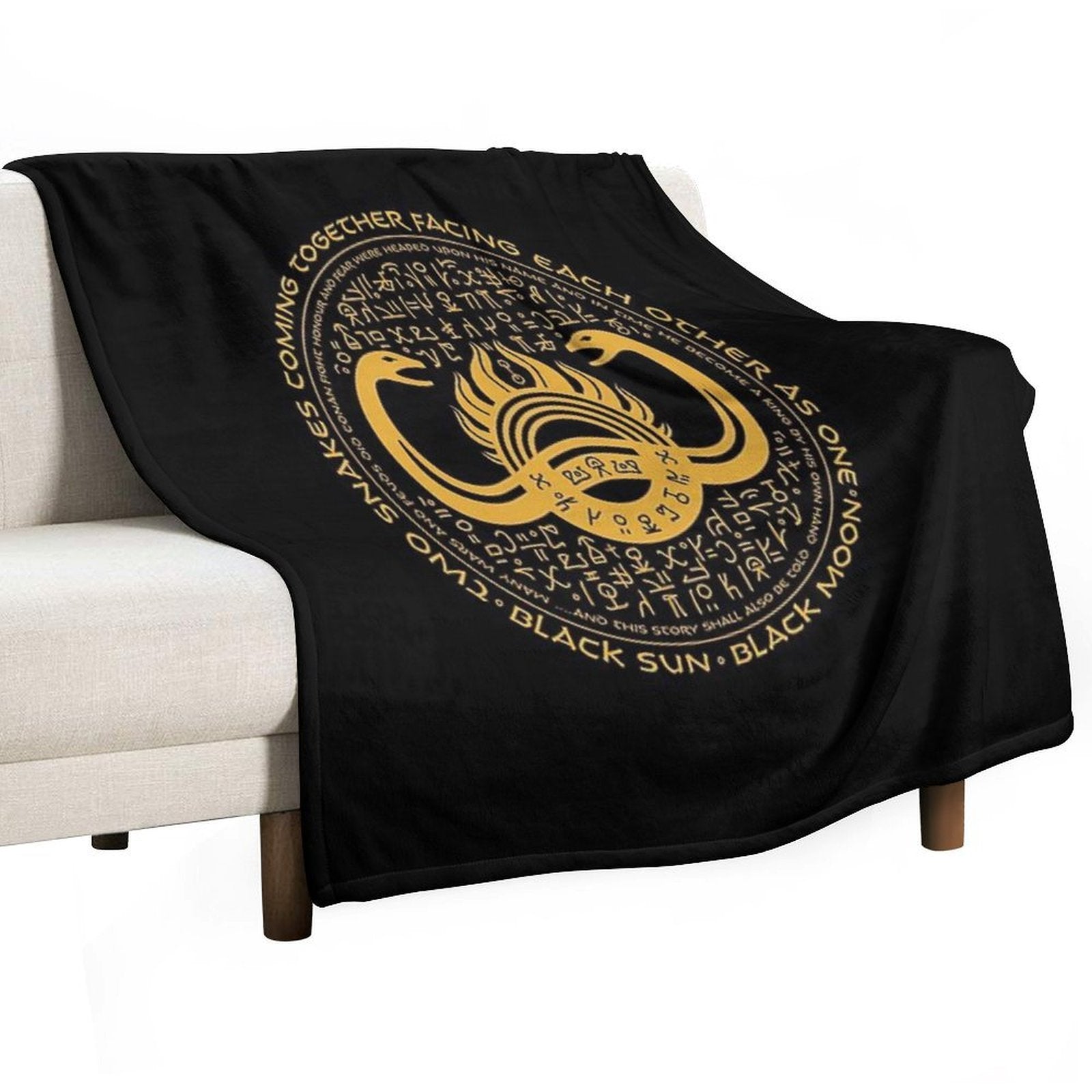 Thulsa Doom Two Snakes Coming Together Sustainable Throw Blanket