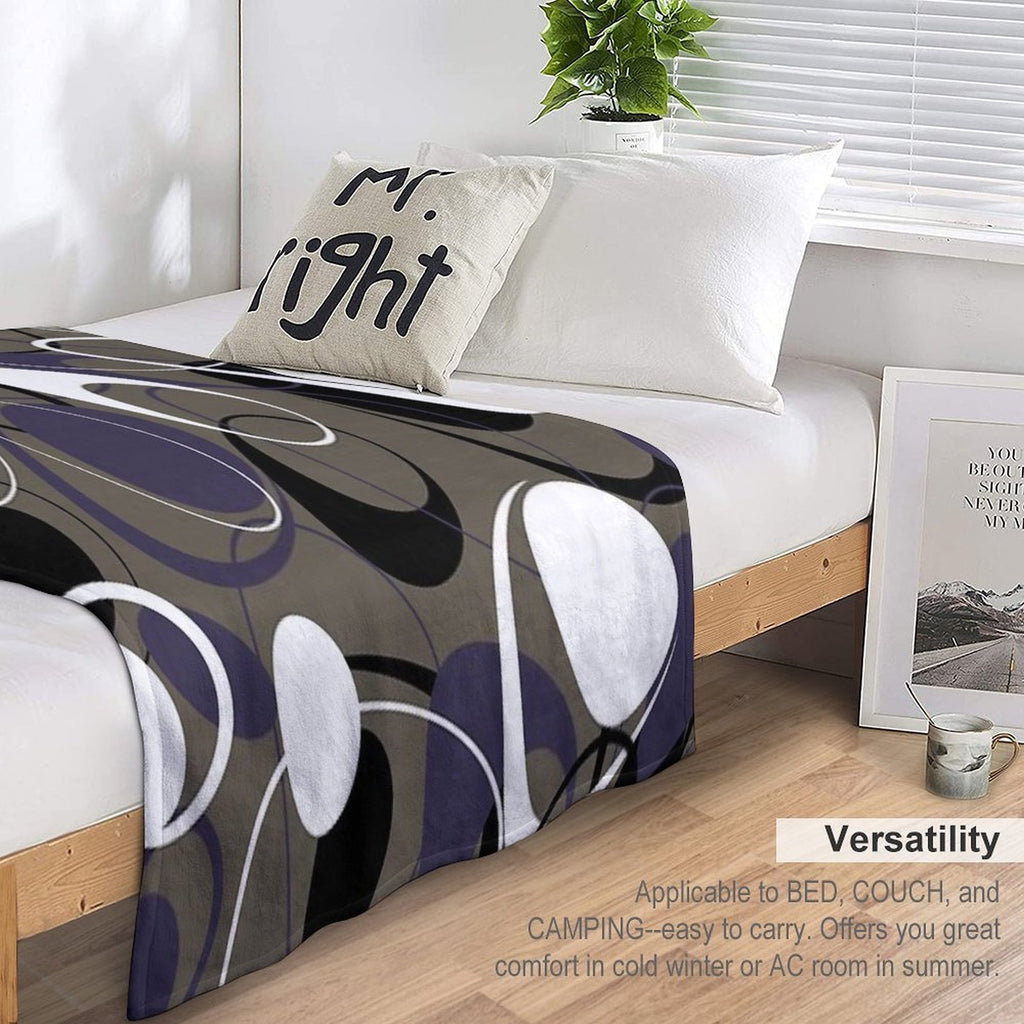 Retro 60s Ovals Compact Throw Blanket