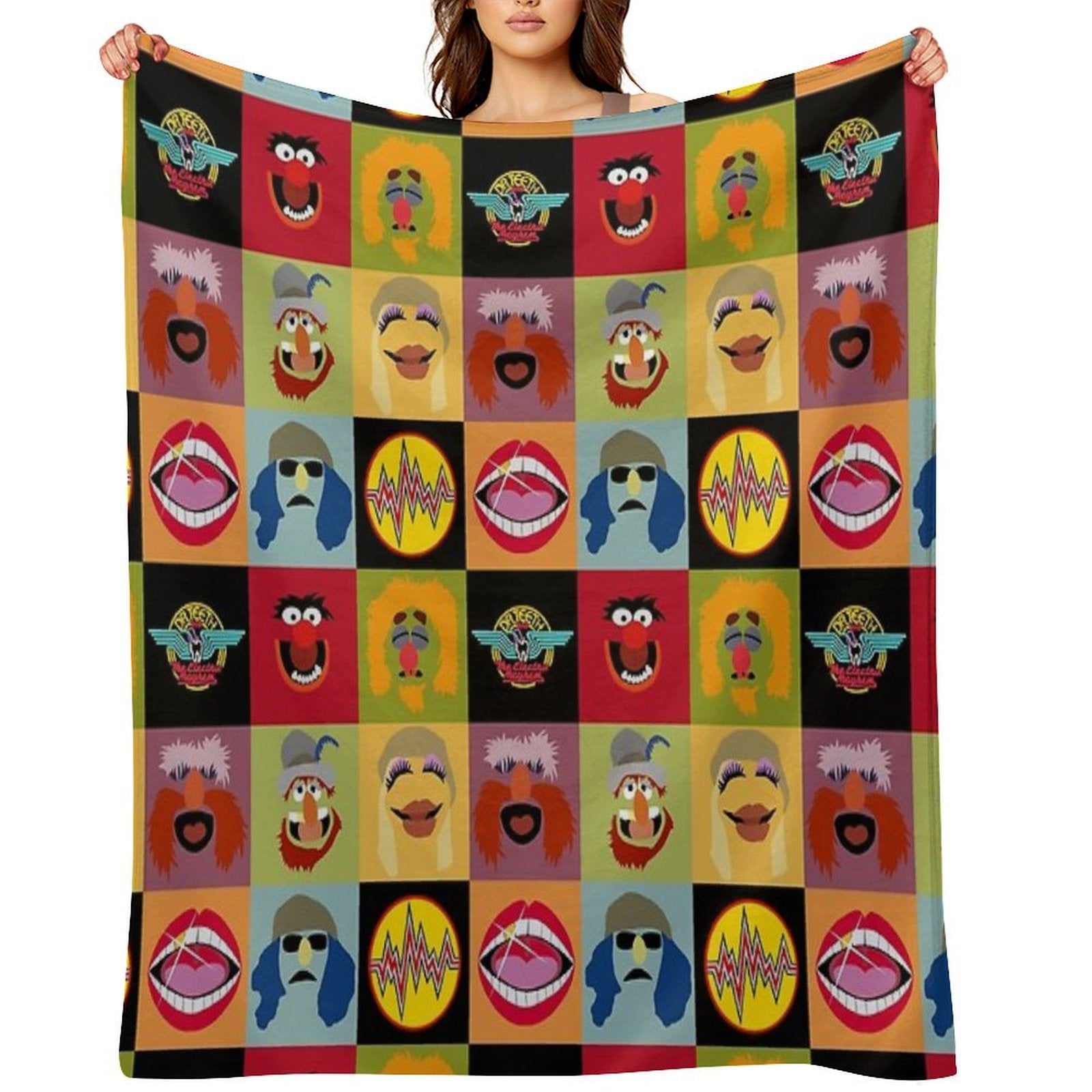 Dr. Teeth And The Electric Mayhem Ft Lips Premium Throw Blanket