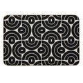 Retro 70s Mid Mod Geometric Pattern  Repositionable Bath Mat