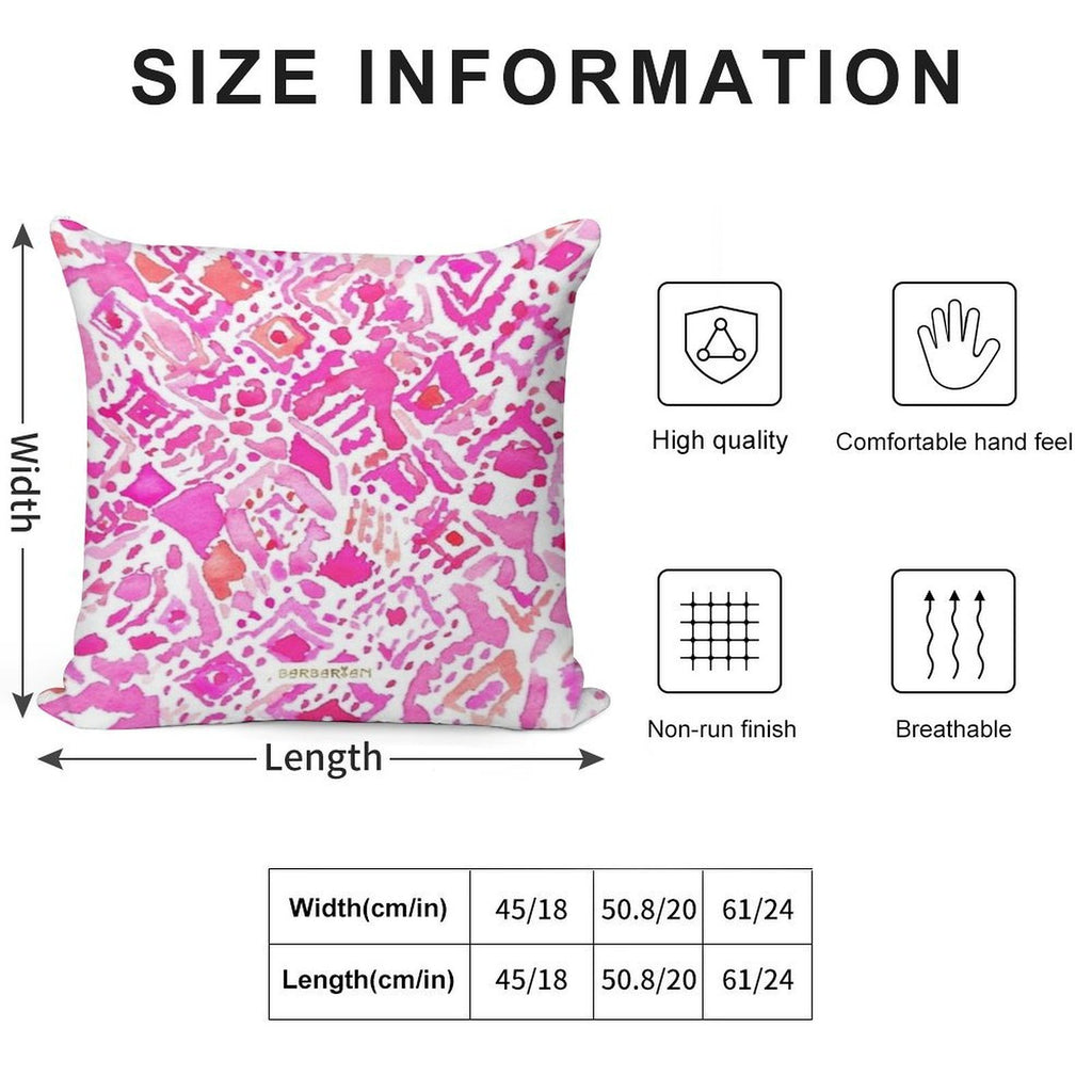 Cute Geometric Pink Soft Ultra-Soft Texture Throw Pillow