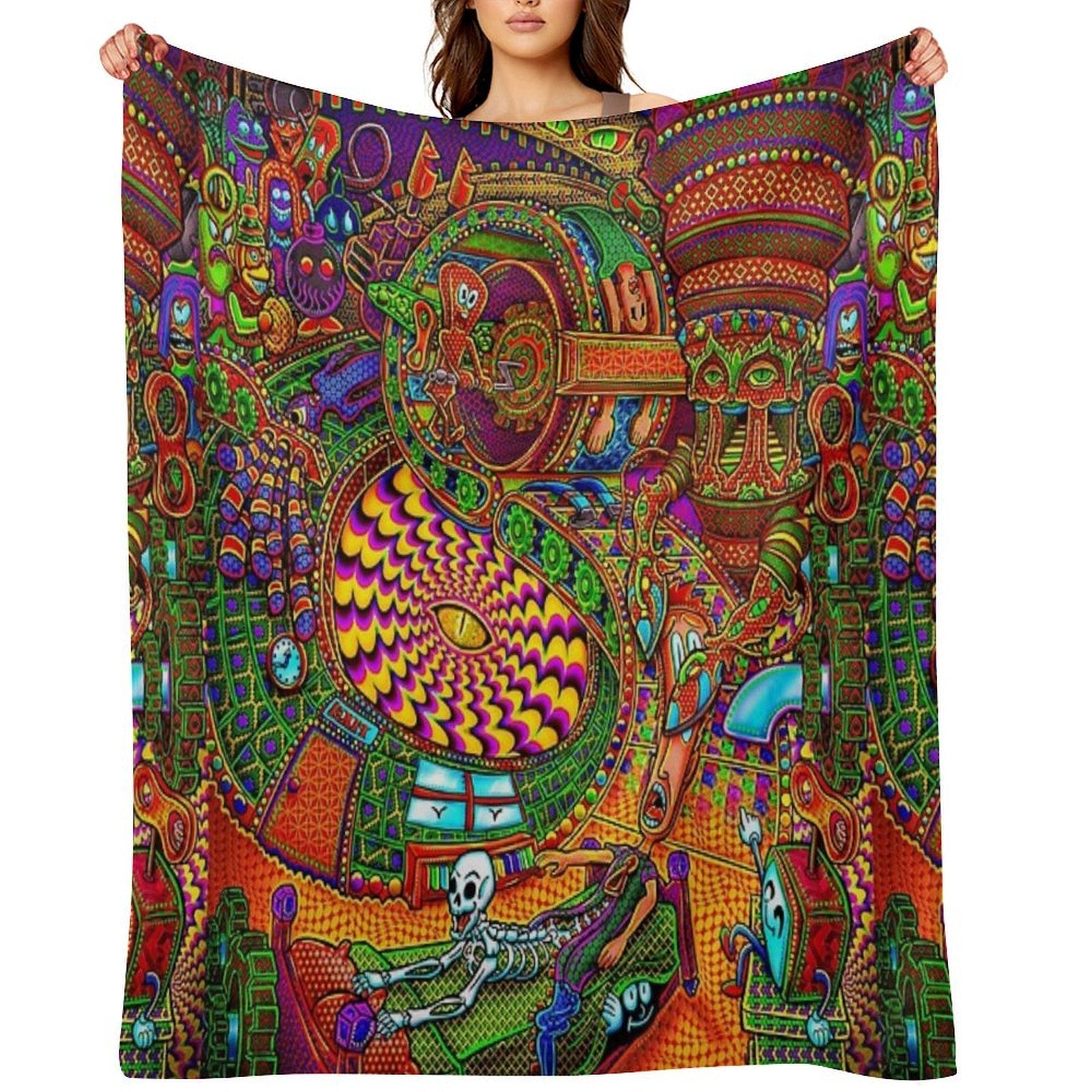 Carnival of The Abyss Travel-friendly Throw Blanket