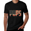 Pops Bold Patriotic American Father’s Day Pops  Slim-fit Cut T-Shirt