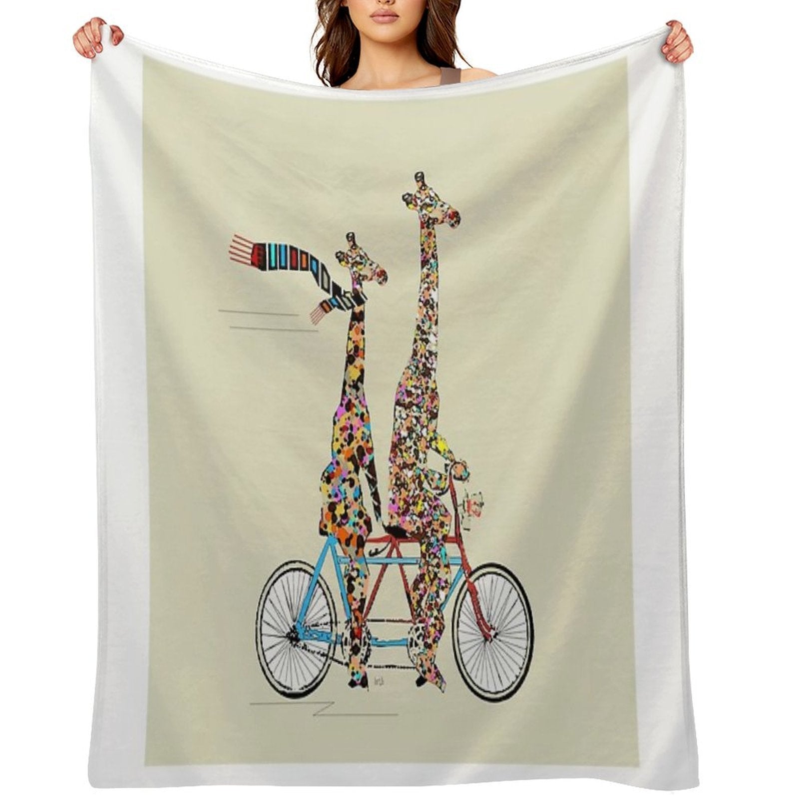 Giraffes Days Lets Tandem Plush Throw Blanket
