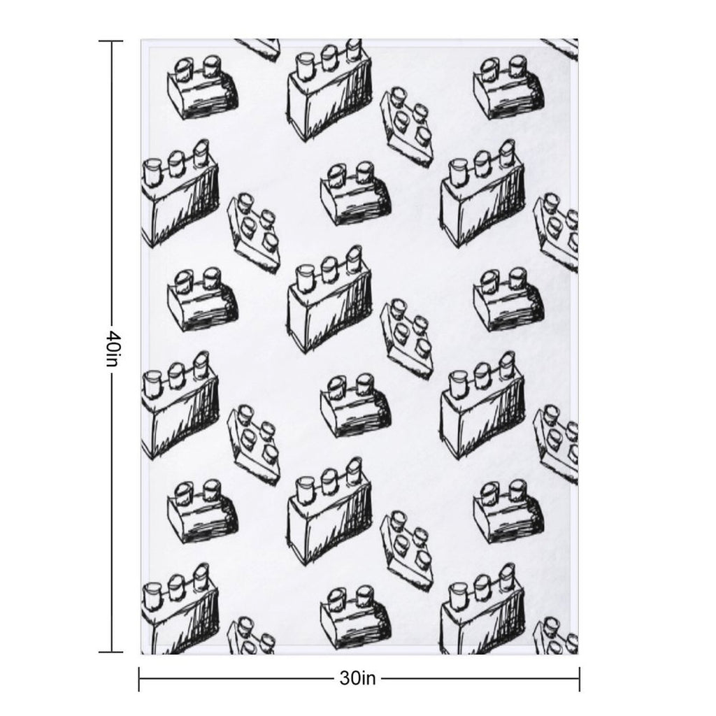 Building Blocks Velvety-soft Throw Blanket