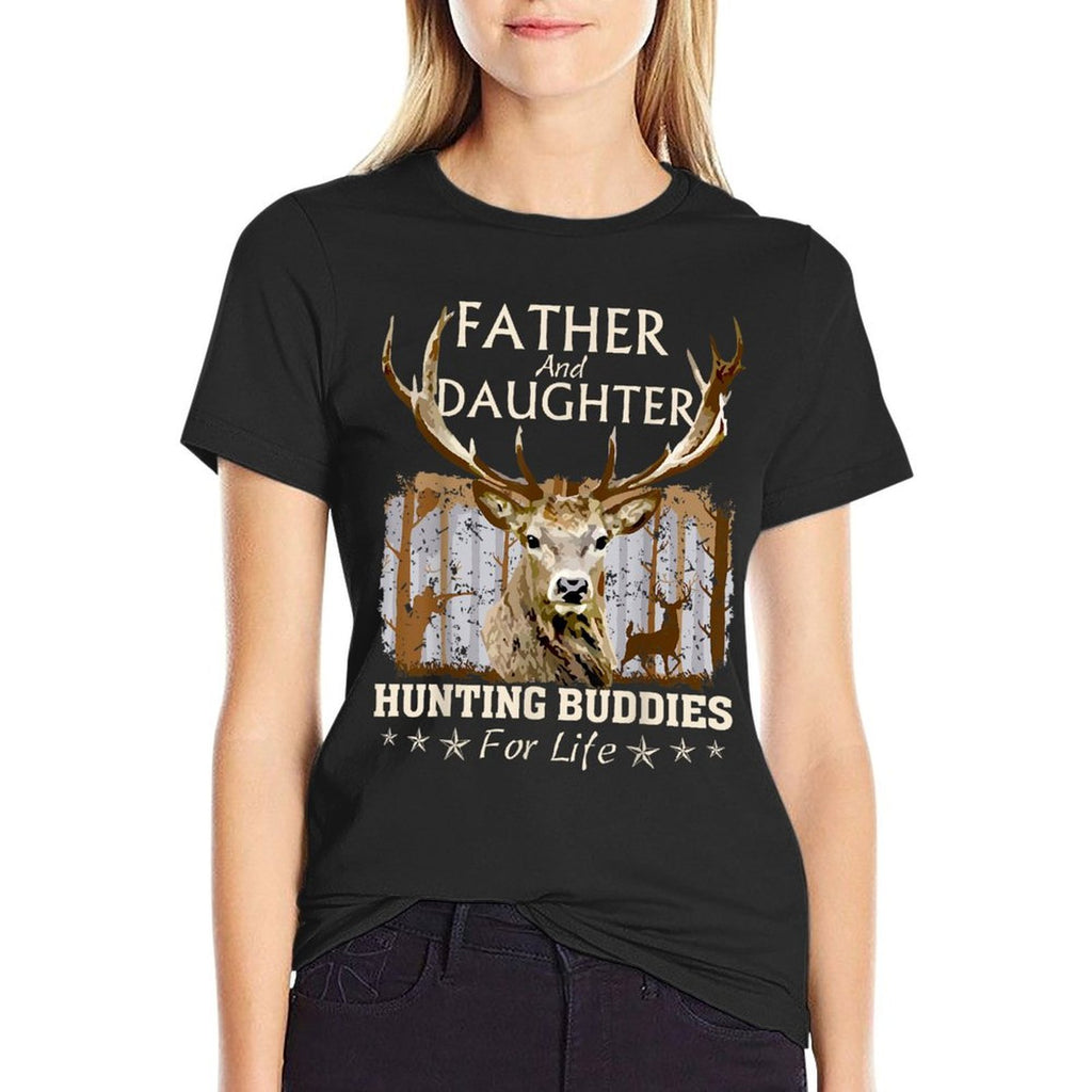 Father And Daughter Hunting Buddies For Life Fun Fathers Day  Vintage-inspired T-Shirt