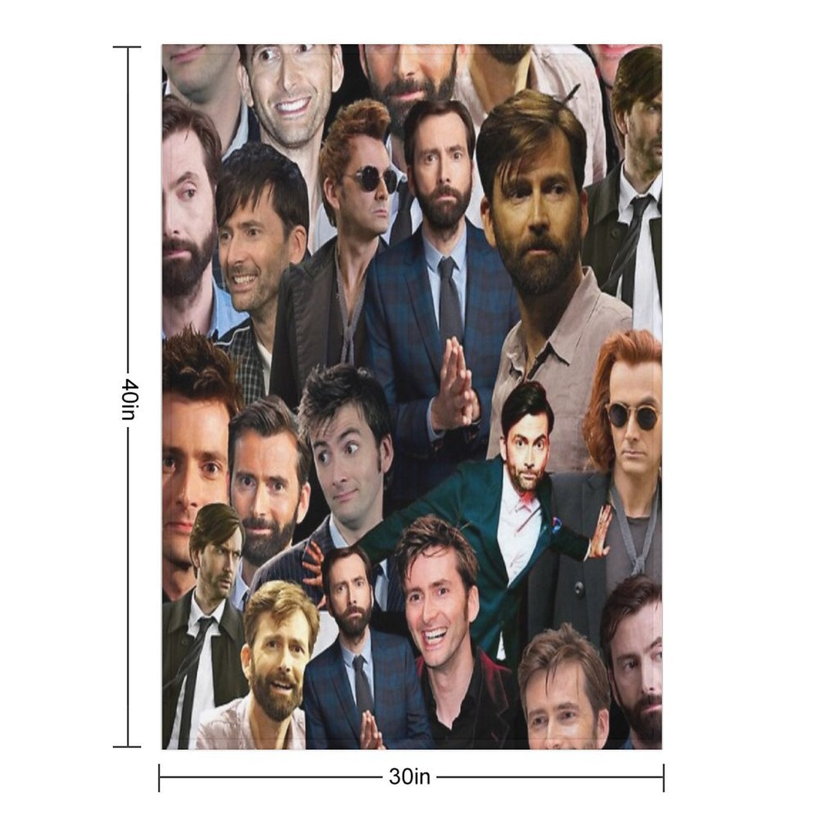 David Tennant Collage Travel-friendly Throw Blanket