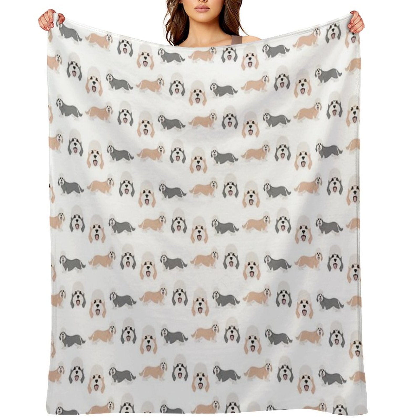 Dandie Dinmont Terrier Dogs Versatility Throw Blanket