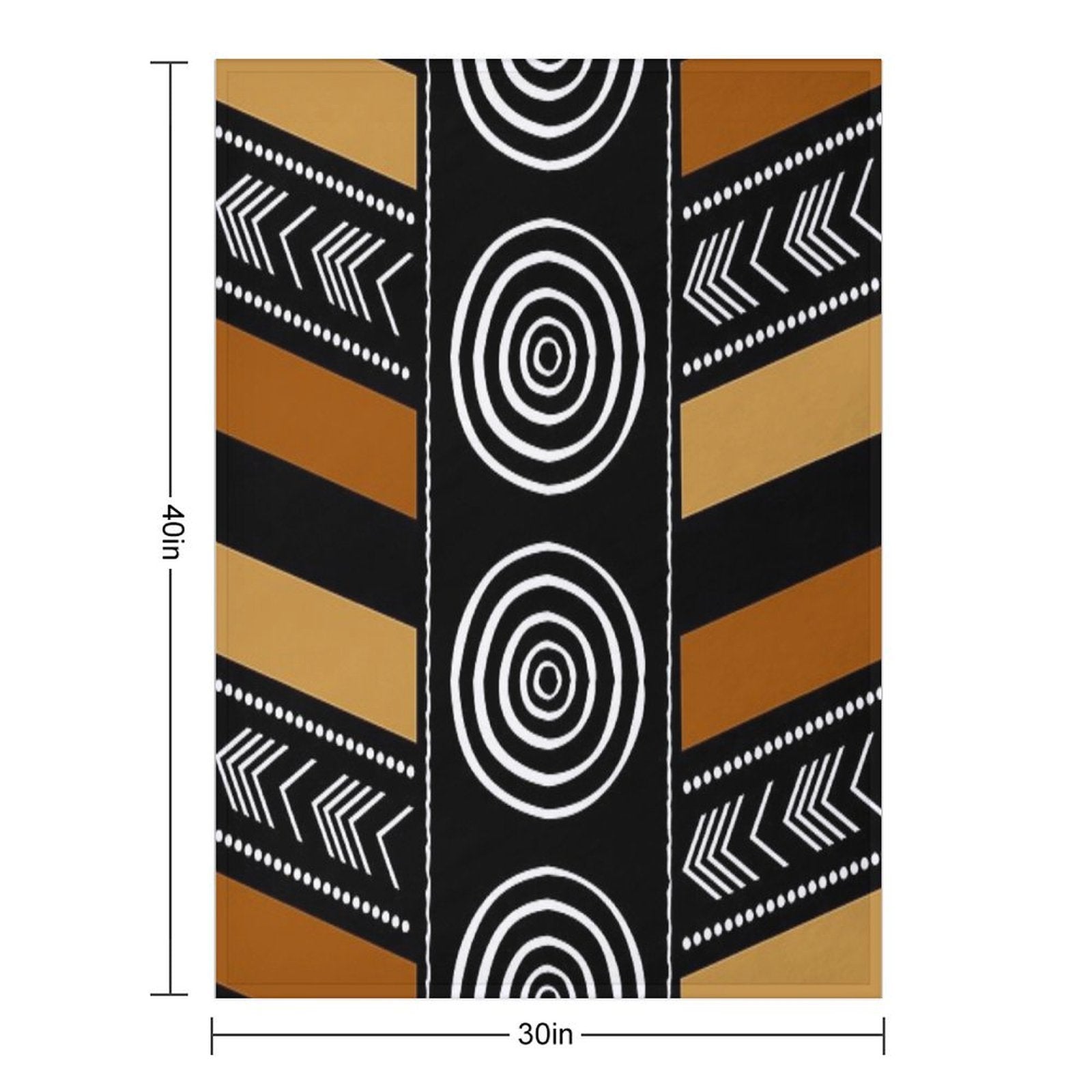 African Mud Cloth Artistry Art Multi-functional Throw Blanket