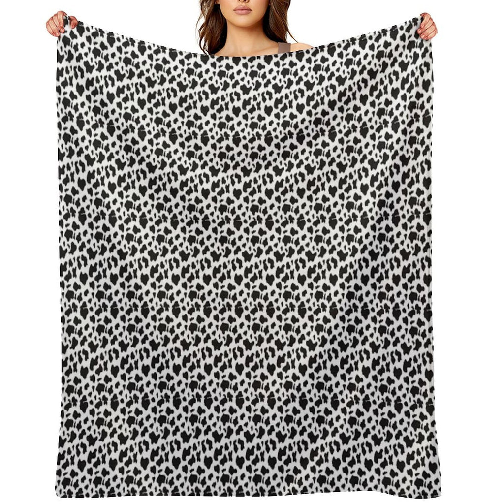 Cow Print Wrinkle-free Throw Blanket