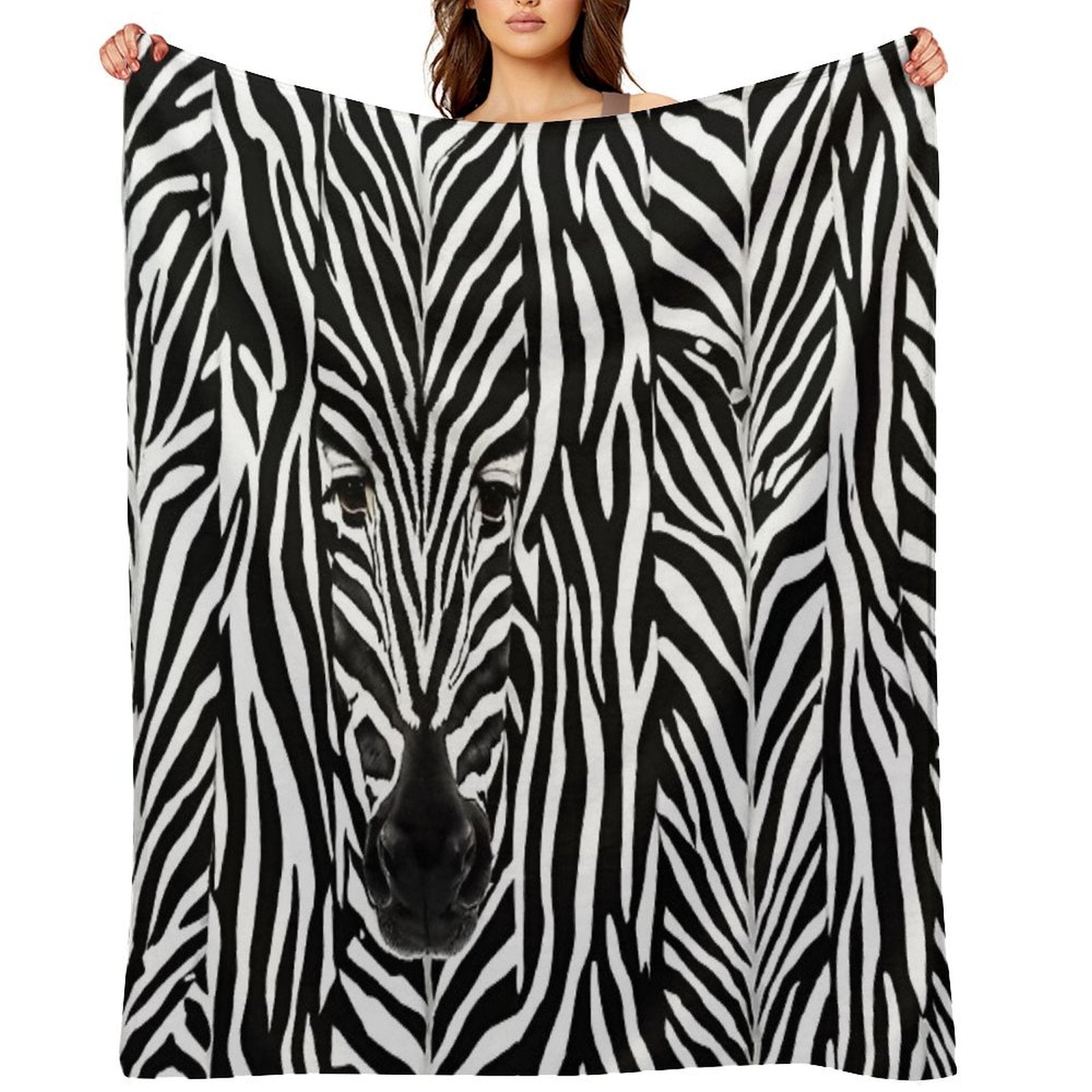 Self-Camouflage Zebra Multi-functional Throw Blanket