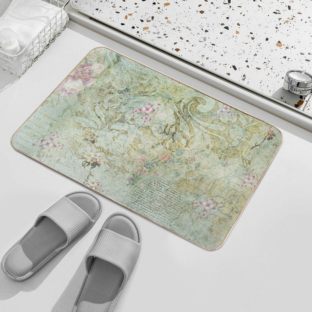 Vintage French Floral Wallpaper  Multi-Purpose Bath Mat