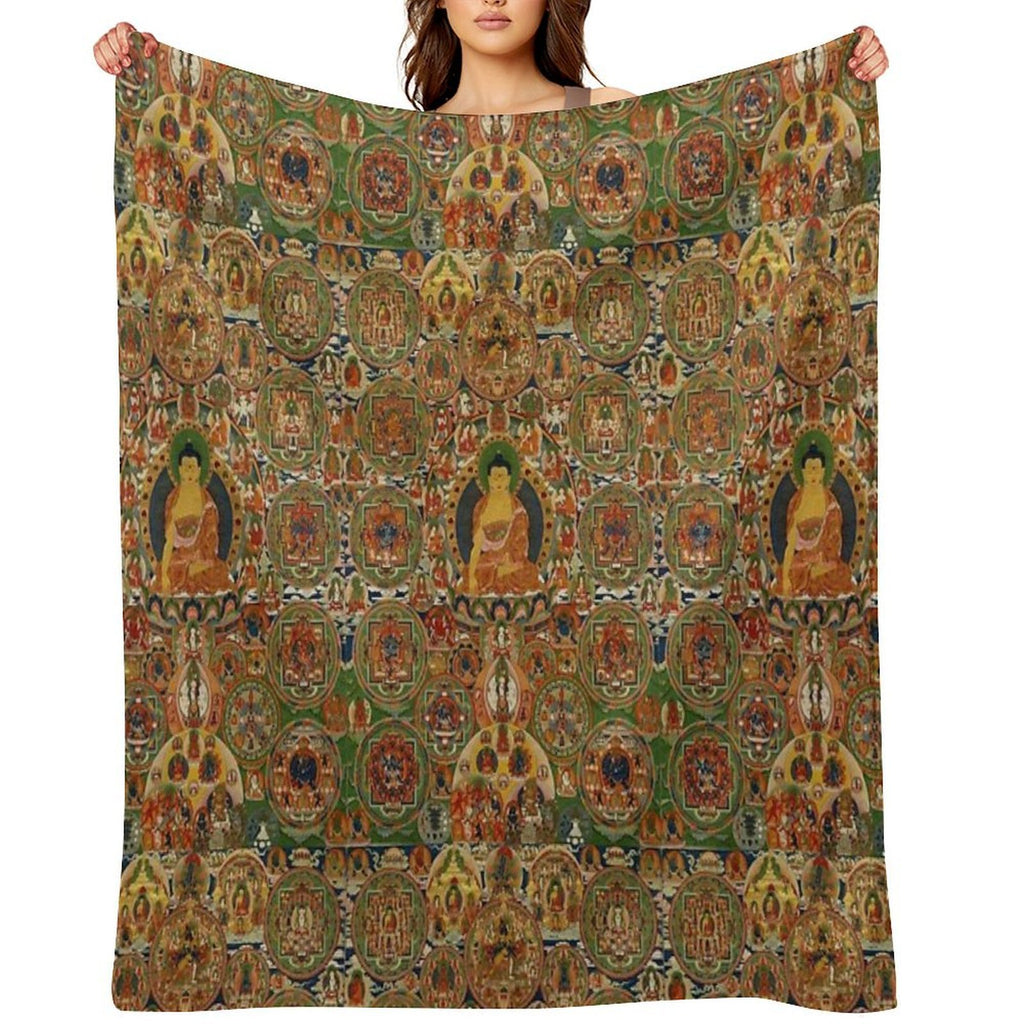 Buddha Velvety-soft Throw Blanket