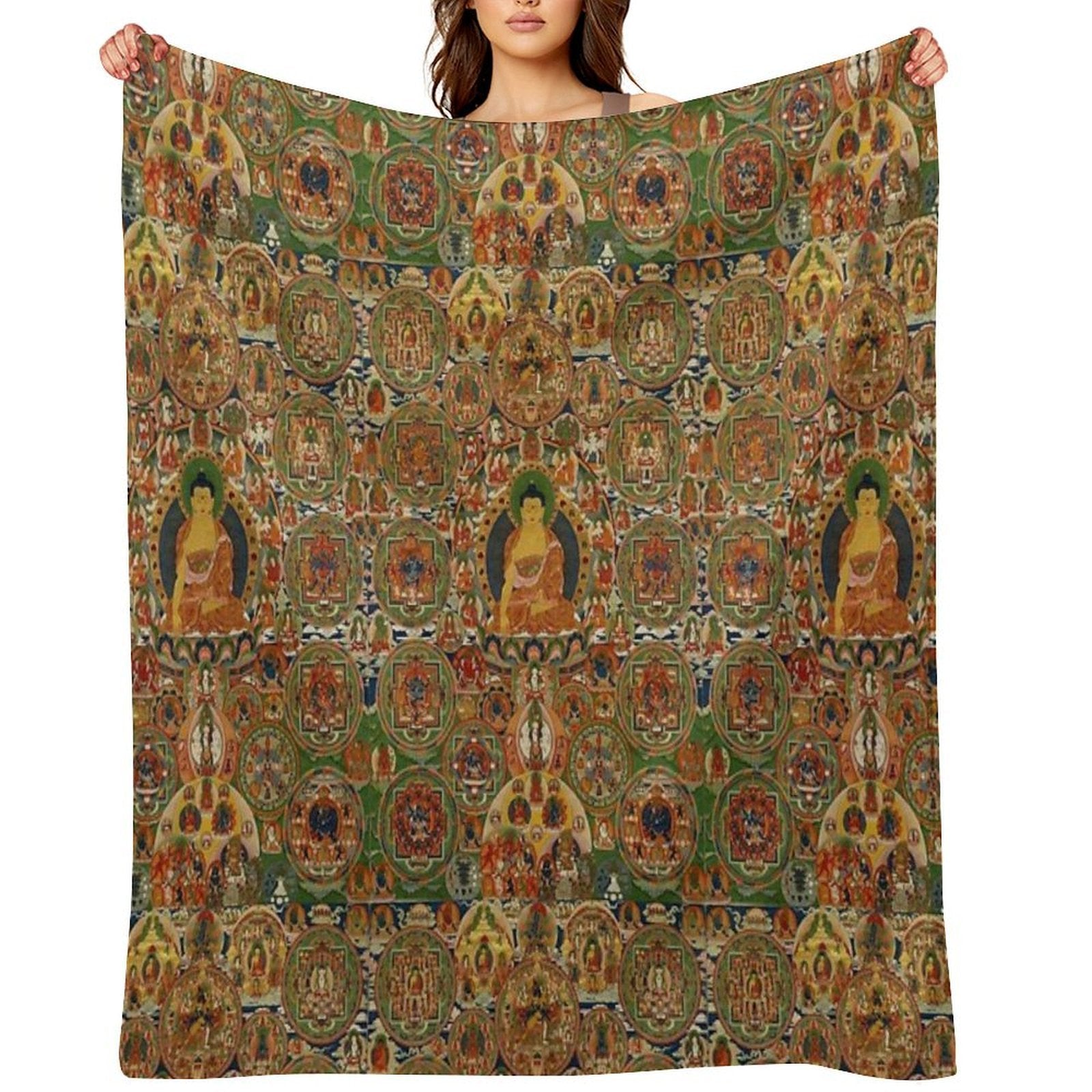 Buddha Velvety-soft Throw Blanket