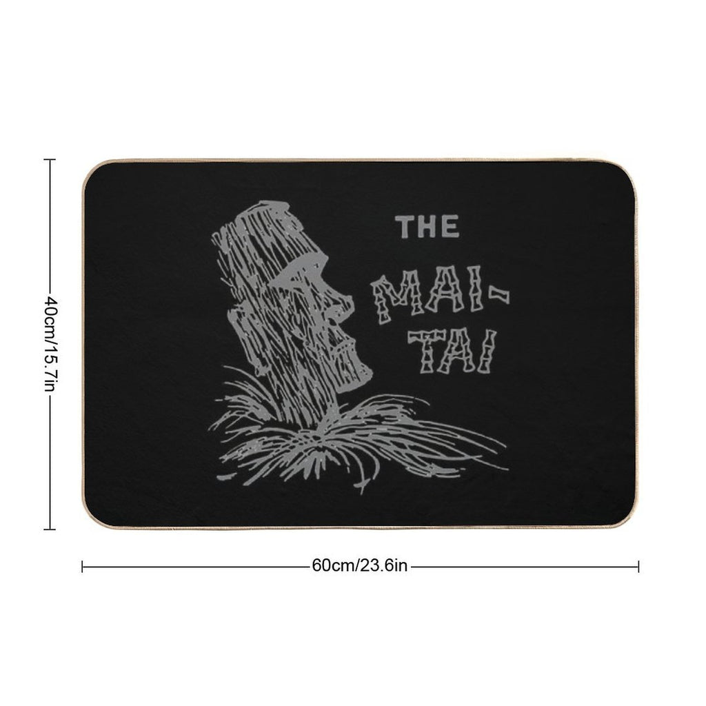 Vintage The Mai Tai - Tiki Idol  Rapid-Drying Bath Mat