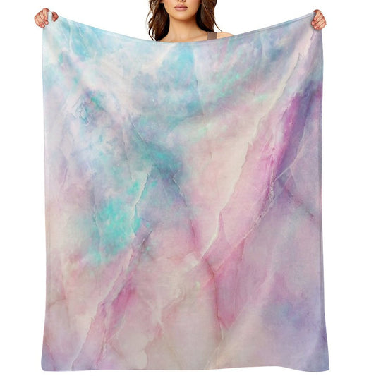 Iridescent Marble Anti-pilling Throw Blanket