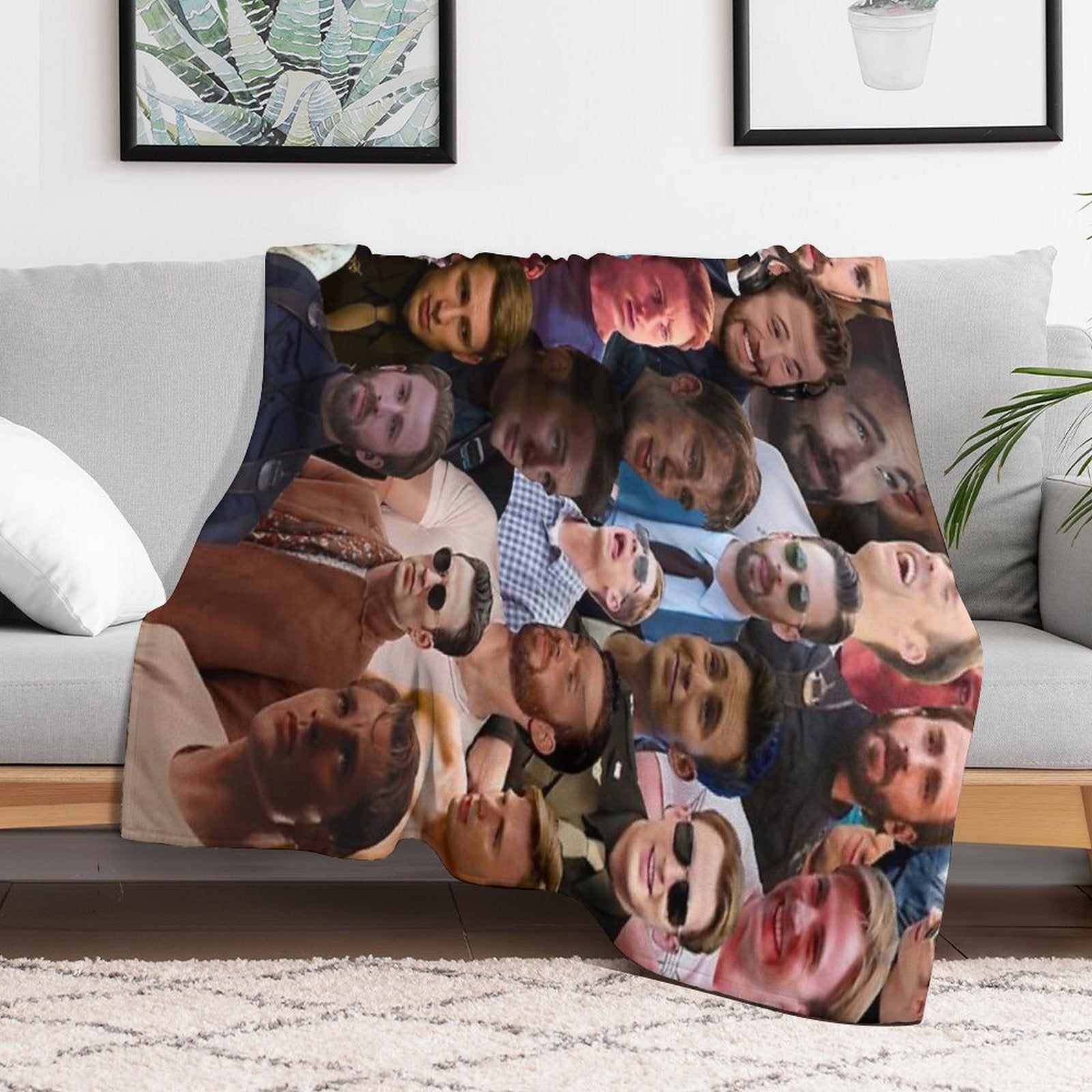 Chris Evans Photo Collage 2 Eco-conscious Throw Blanket