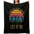 Vintage There Will Be An Answer Let It Be Premium Throw Blanket