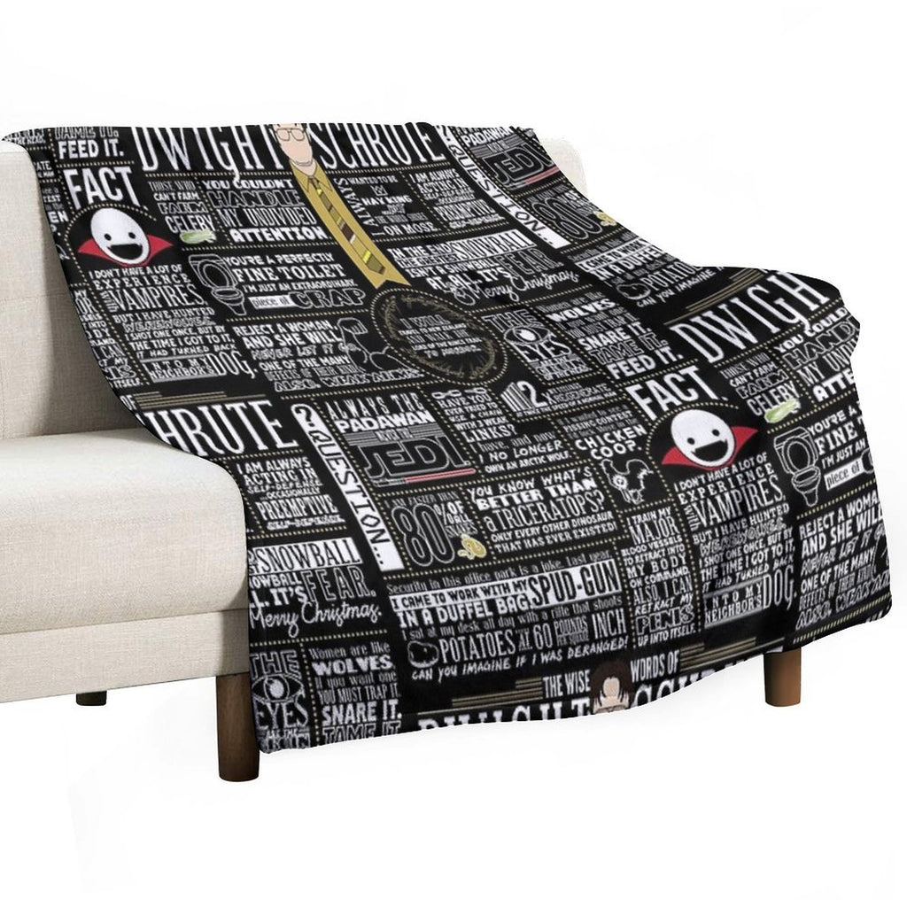The Wise Words of Dwight Schrute (Dark Tee) Durable Throw Blanket