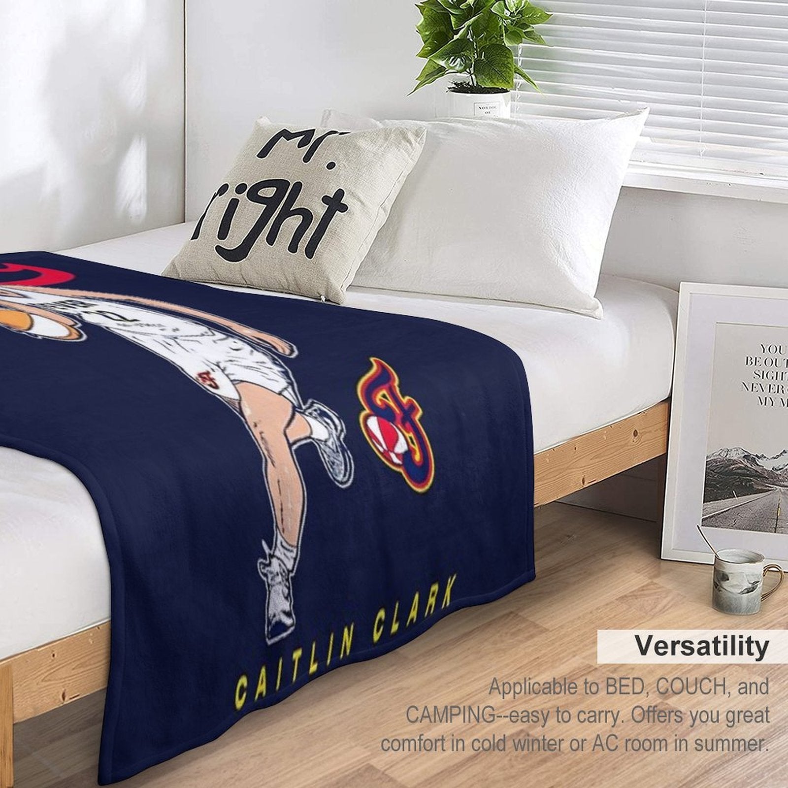Caitlin Clark 22 Sustainable Throw Blanket