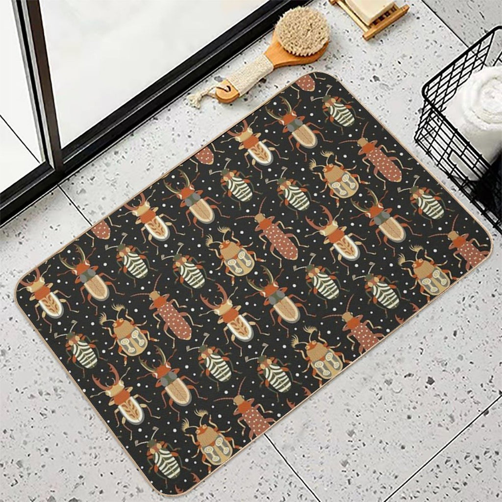 Retro Bugs Durable Bath Mat
