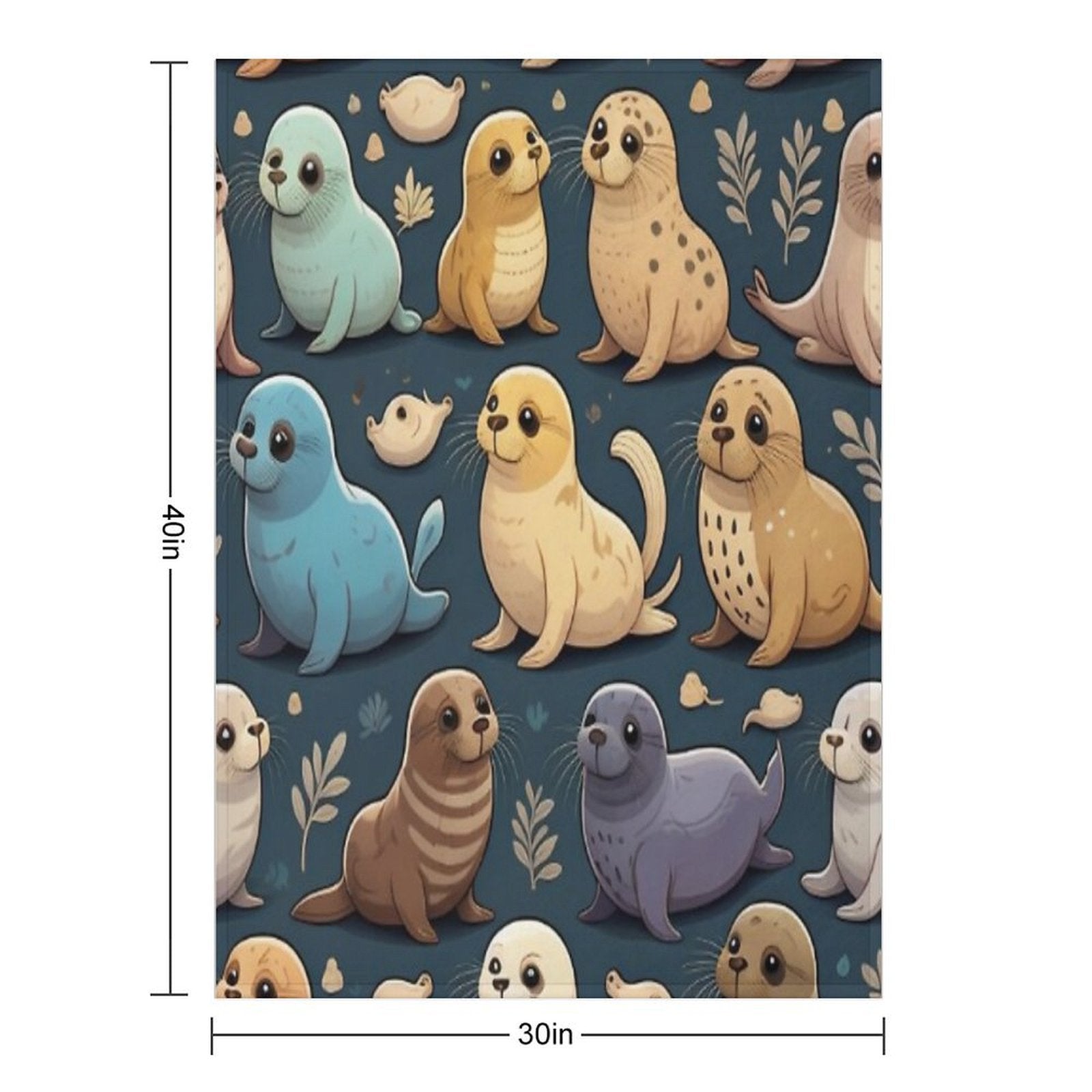 Seals Anti-pilling Throw Blanket