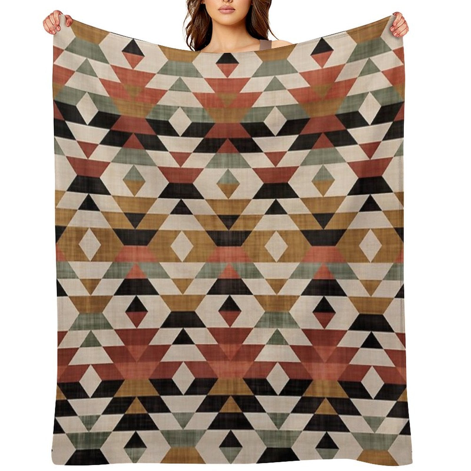 Southwestern Boho Prints Eco-conscious Throw Blanket