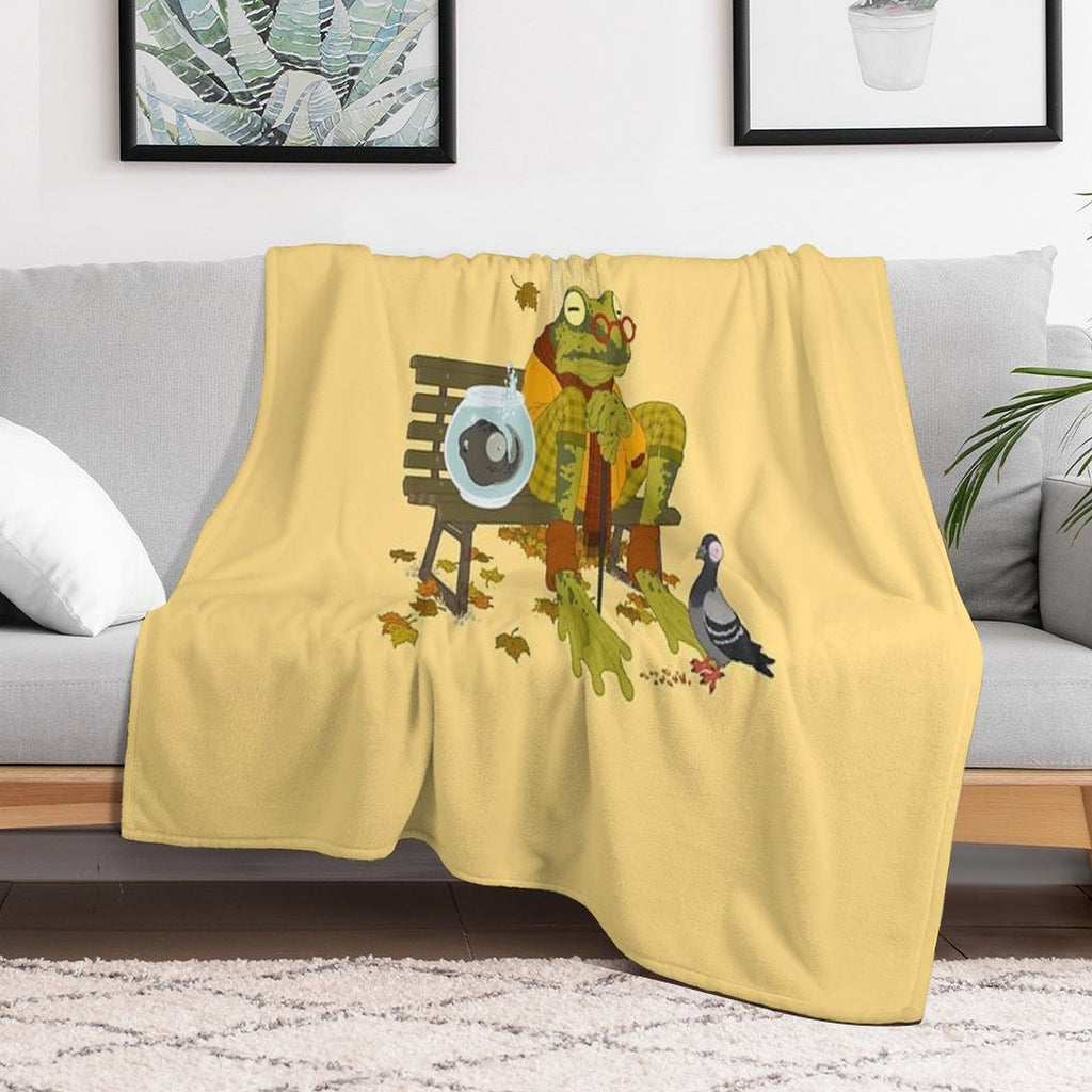Day Out with Grandpa Travel-friendly Throw Blanket