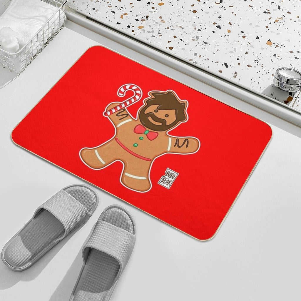 GINGERBREAD BEAR  Long-Lasting Bath Mat