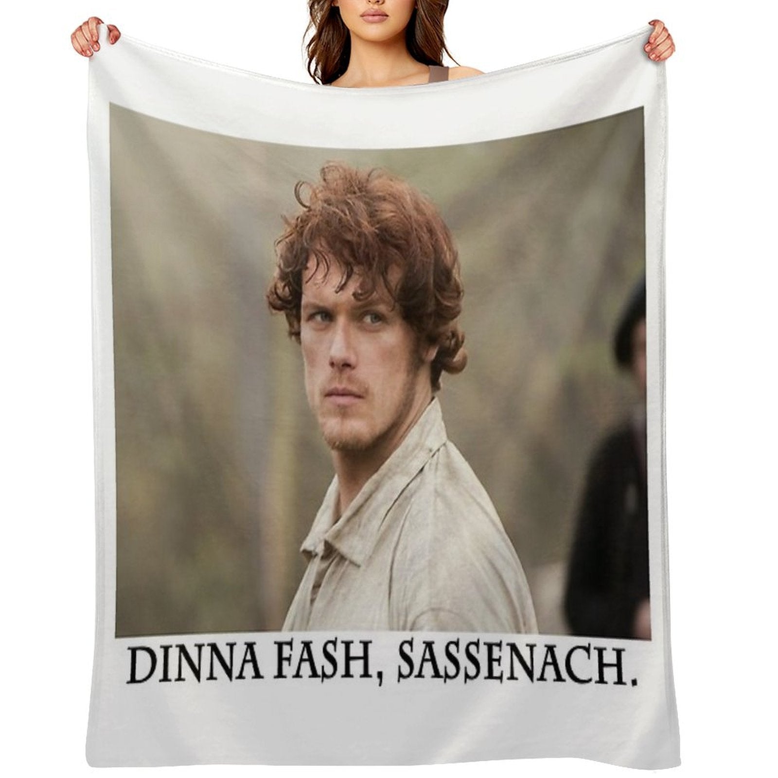 Dinna Fash, Sassenach. Plush Throw Blanket