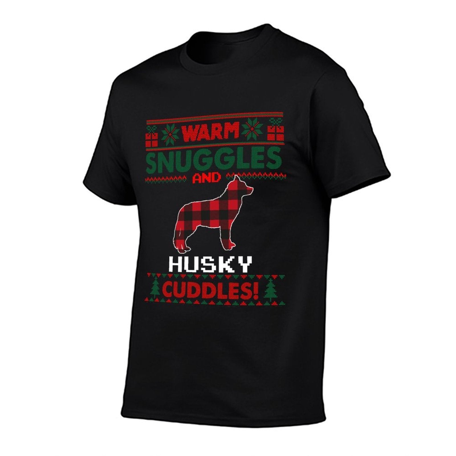 Siberian Husky Christmas Pajama Ugly Christmas Sweater Sweatshirt  Durable T-Shirt