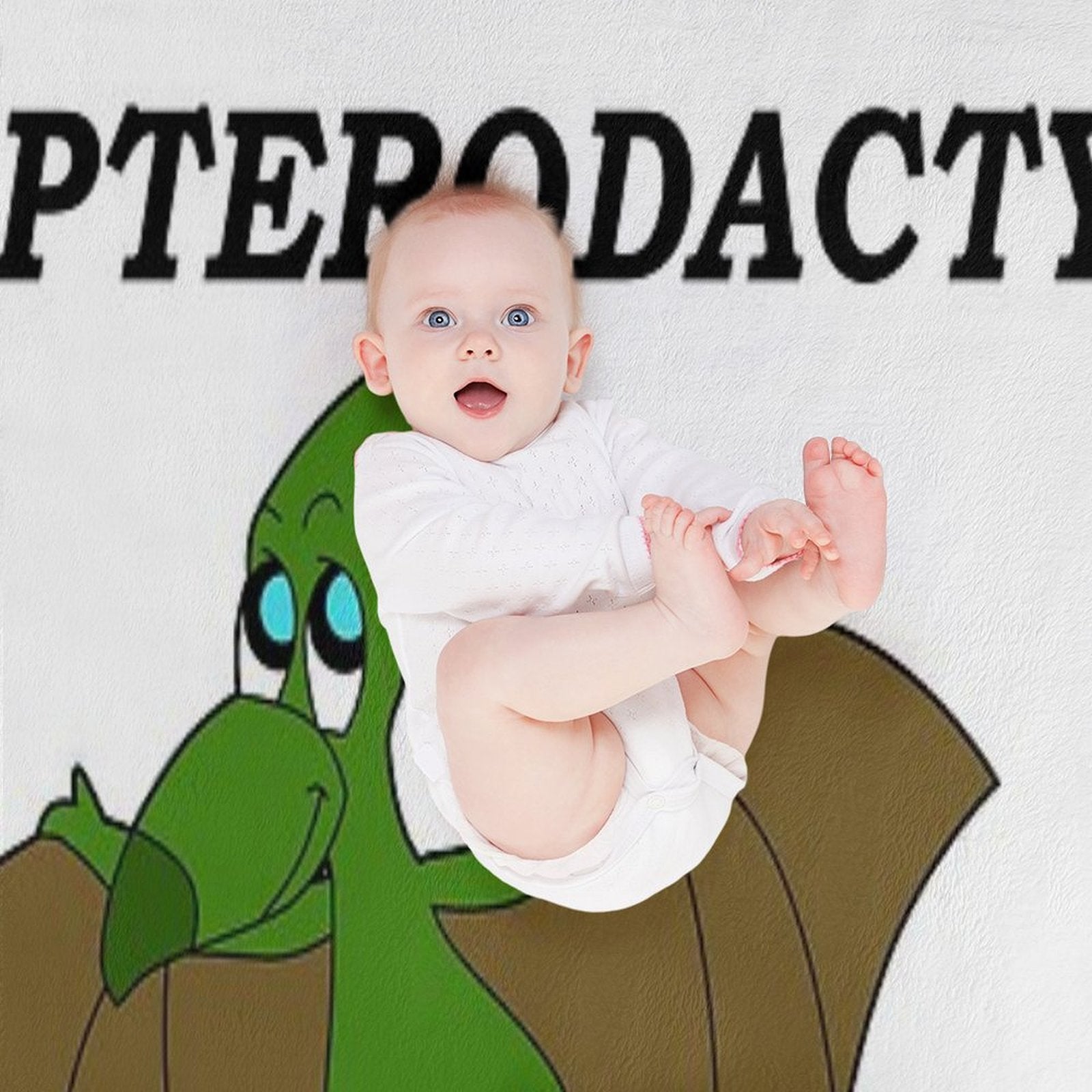 Baby Pterodactyl Wrinkle-free Throw Blanket