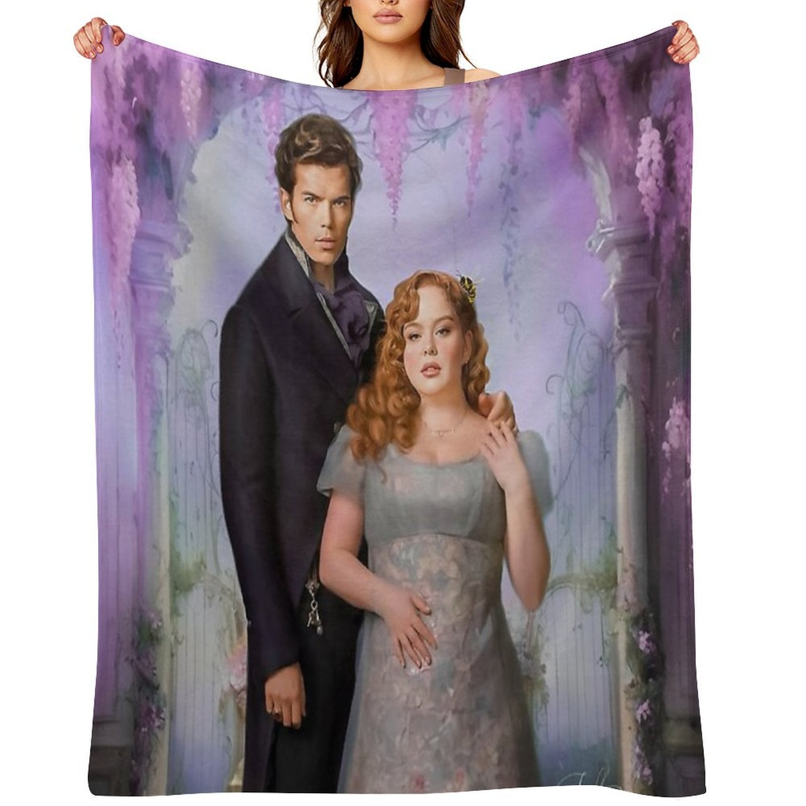 Penelope And Colin Bridgerton Gift-ready Throw Blanket