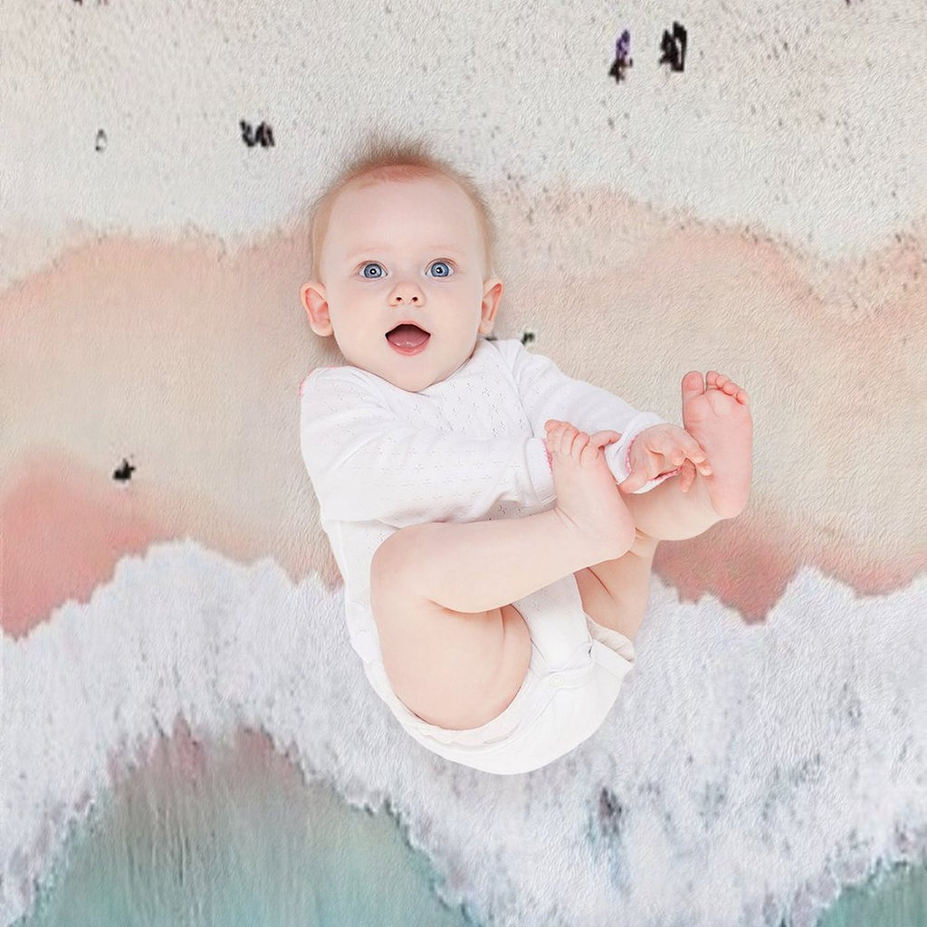Aerial Sandy Beach Multi-functional Throw Blanket