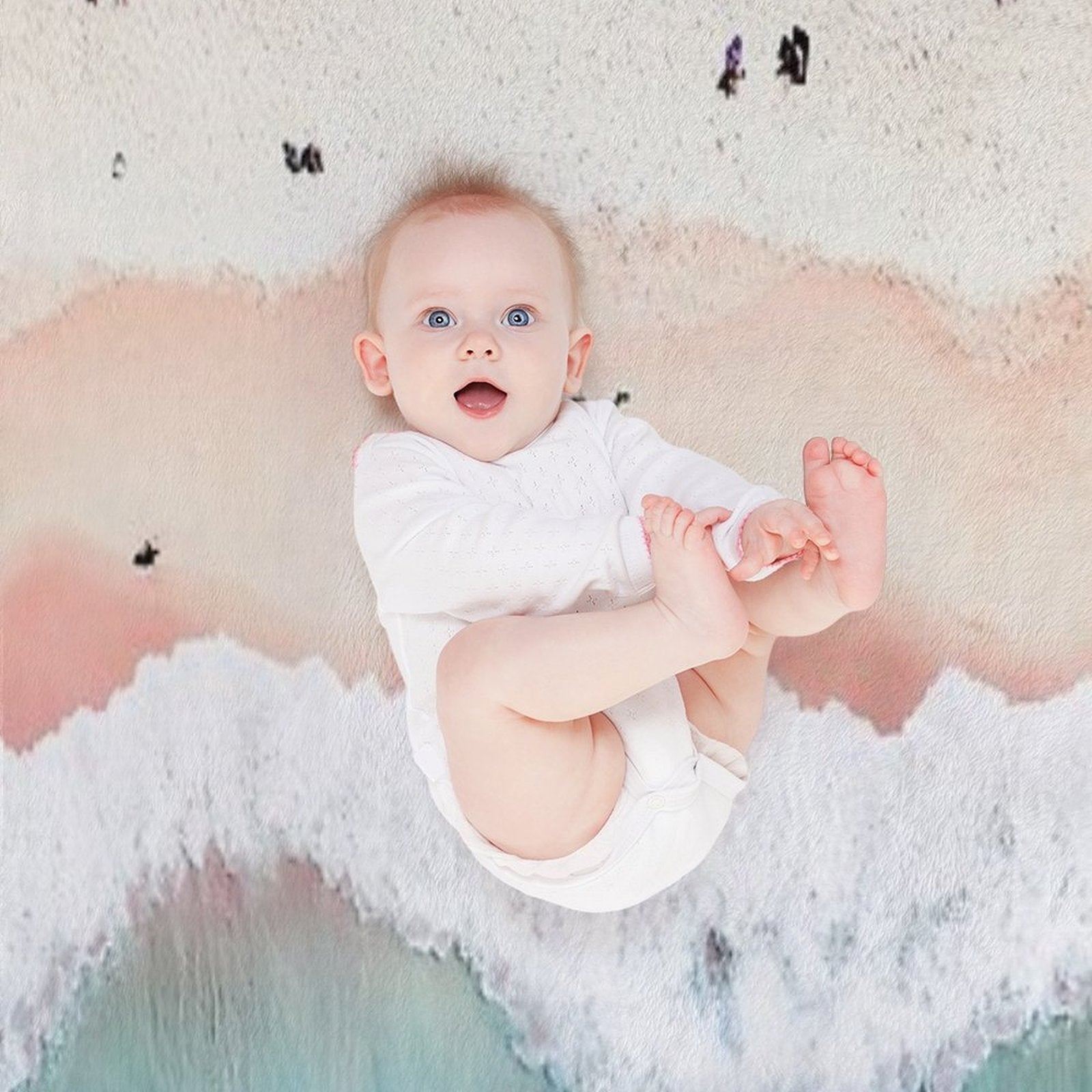 Aerial Sandy Beach Multi-functional Throw Blanket