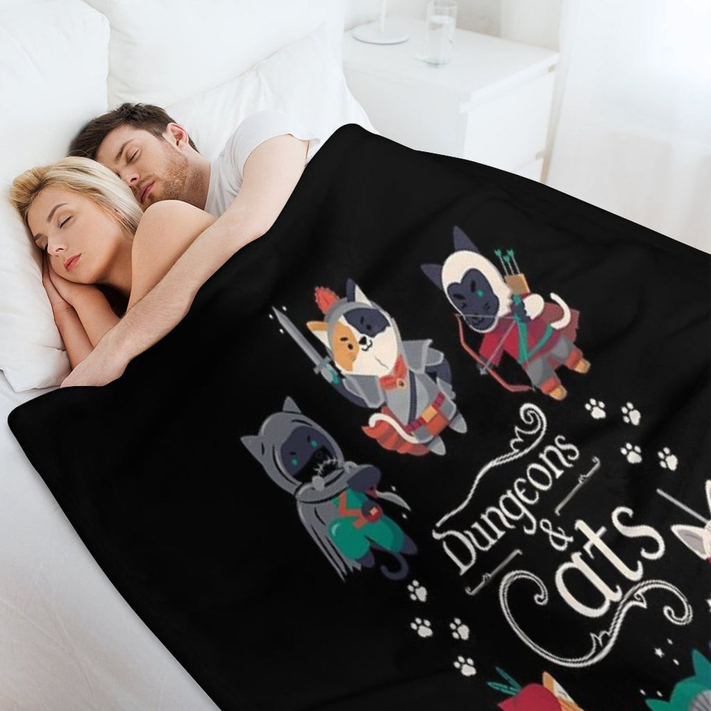 Dungeons And Cats 2.0 Durable Throw Blanket