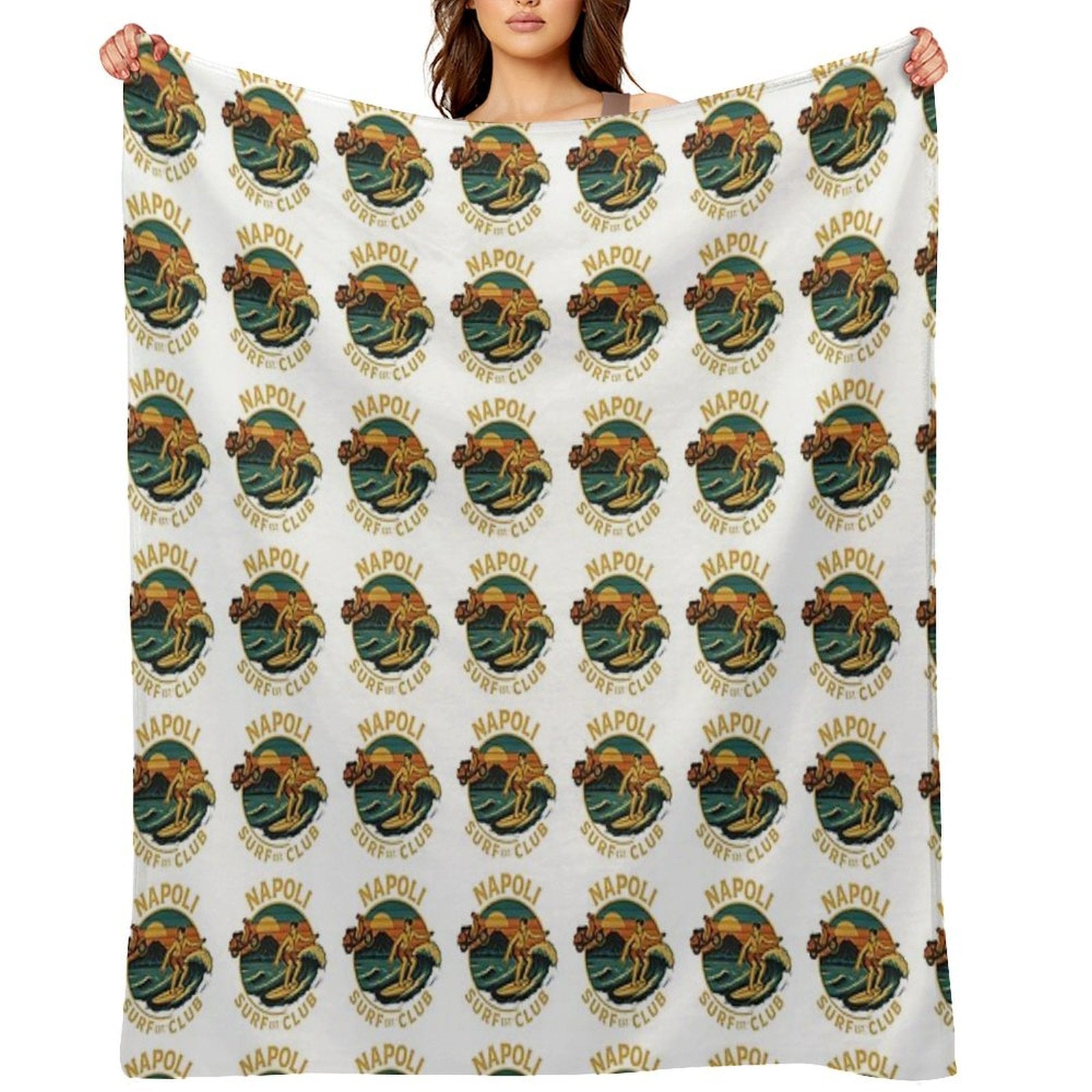 NAPOLI SURF CLUB All-season Throw Blanket