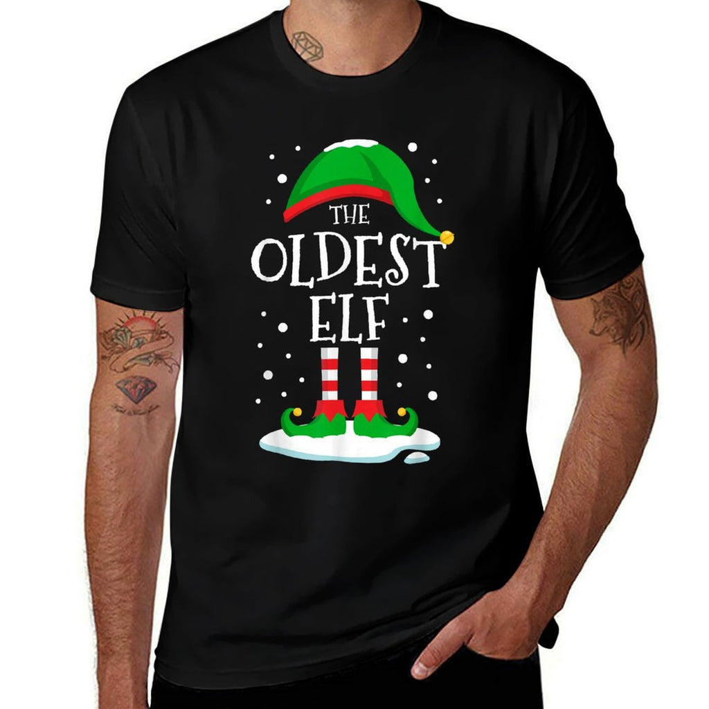 The Oldest Elf Christmas Family Matching Xmas Old Elf Funny  Affordable Price T-Shirt