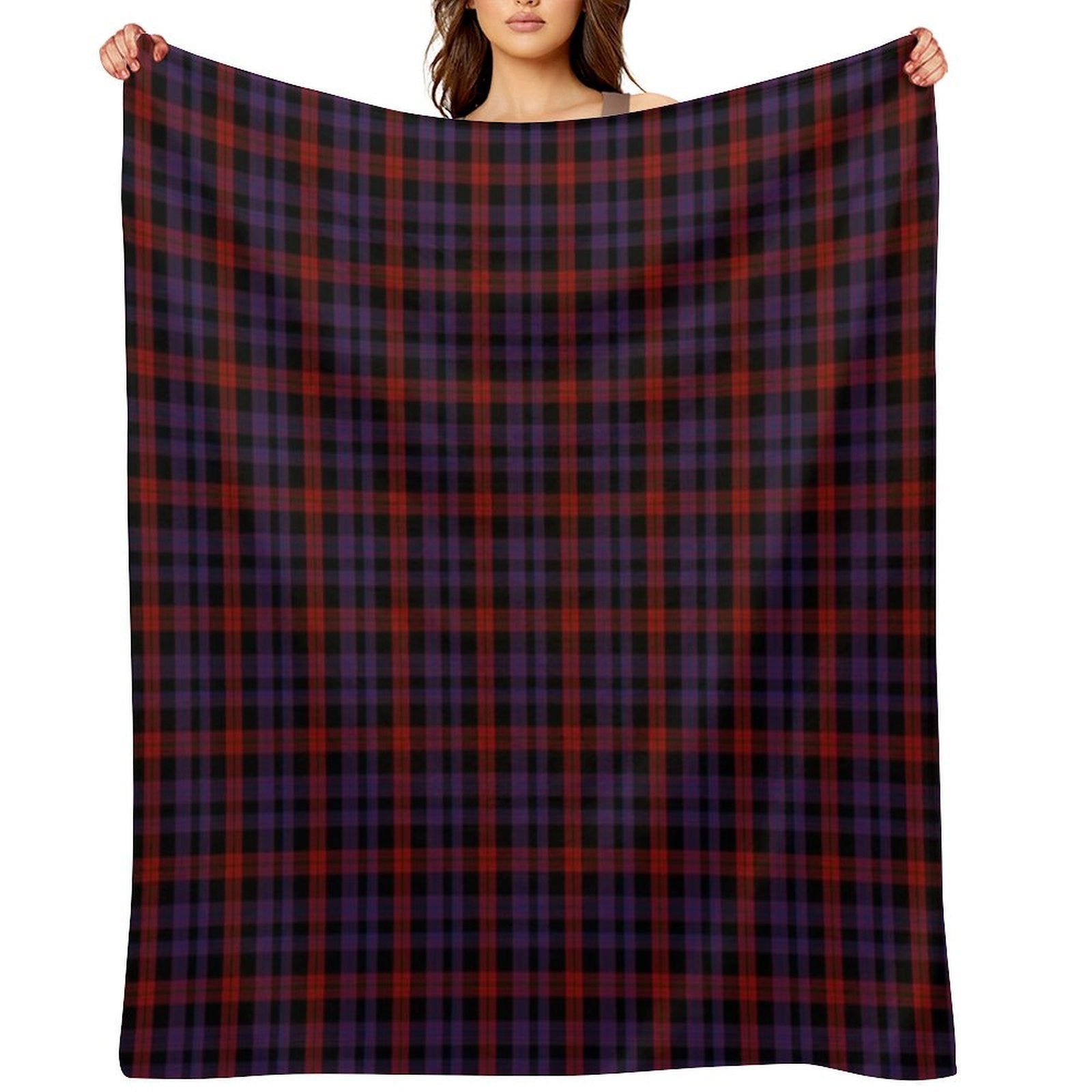 Brown Clan Tartan Eco-conscious Throw Blanket