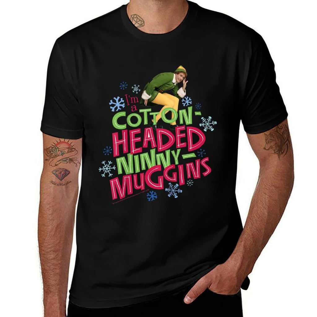 Kids Elf Buddy Cotton Headed Ninny Muggins Large Text  Polyester Blend T-Shirt