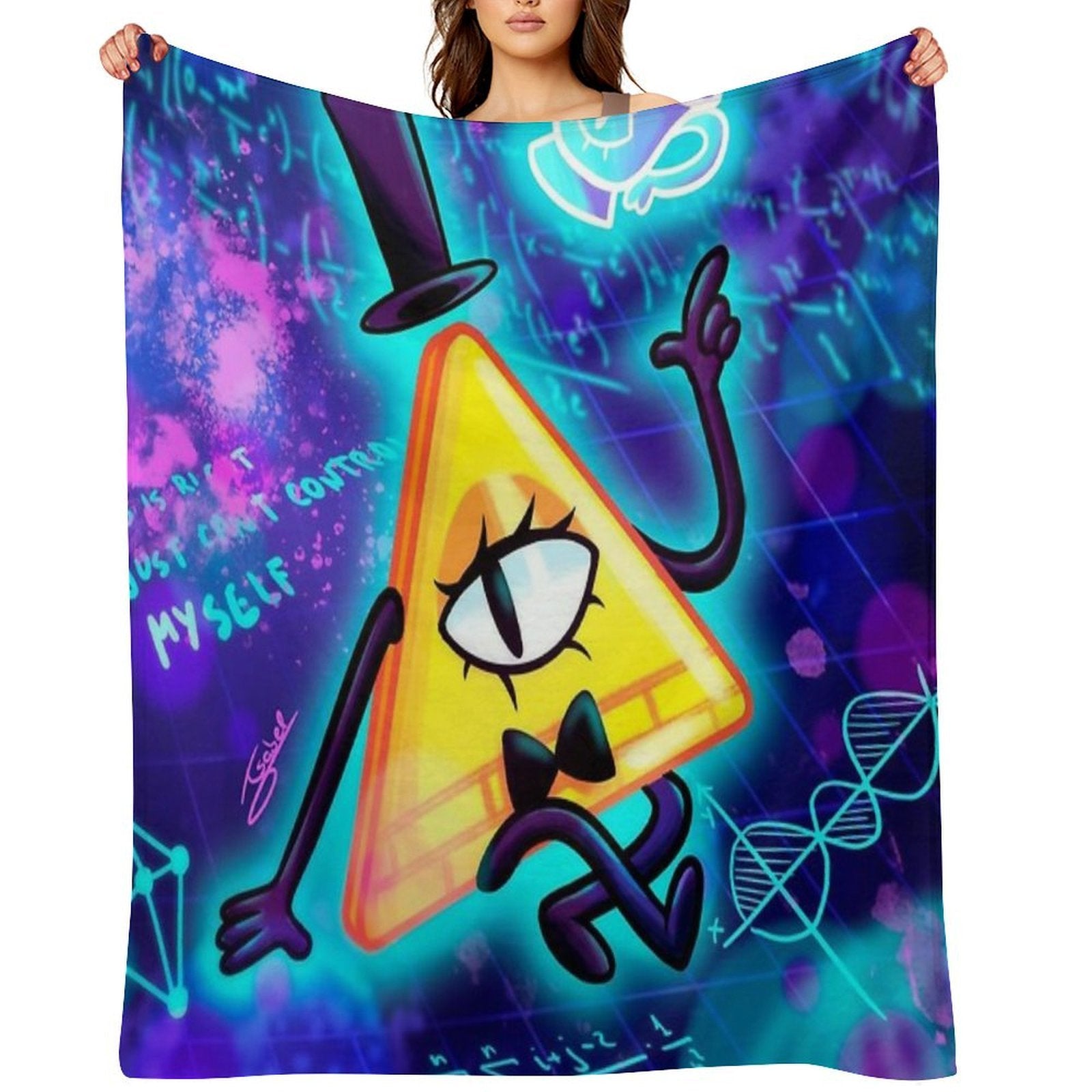 Bill Cipher Fanart Compact Throw Blanket
